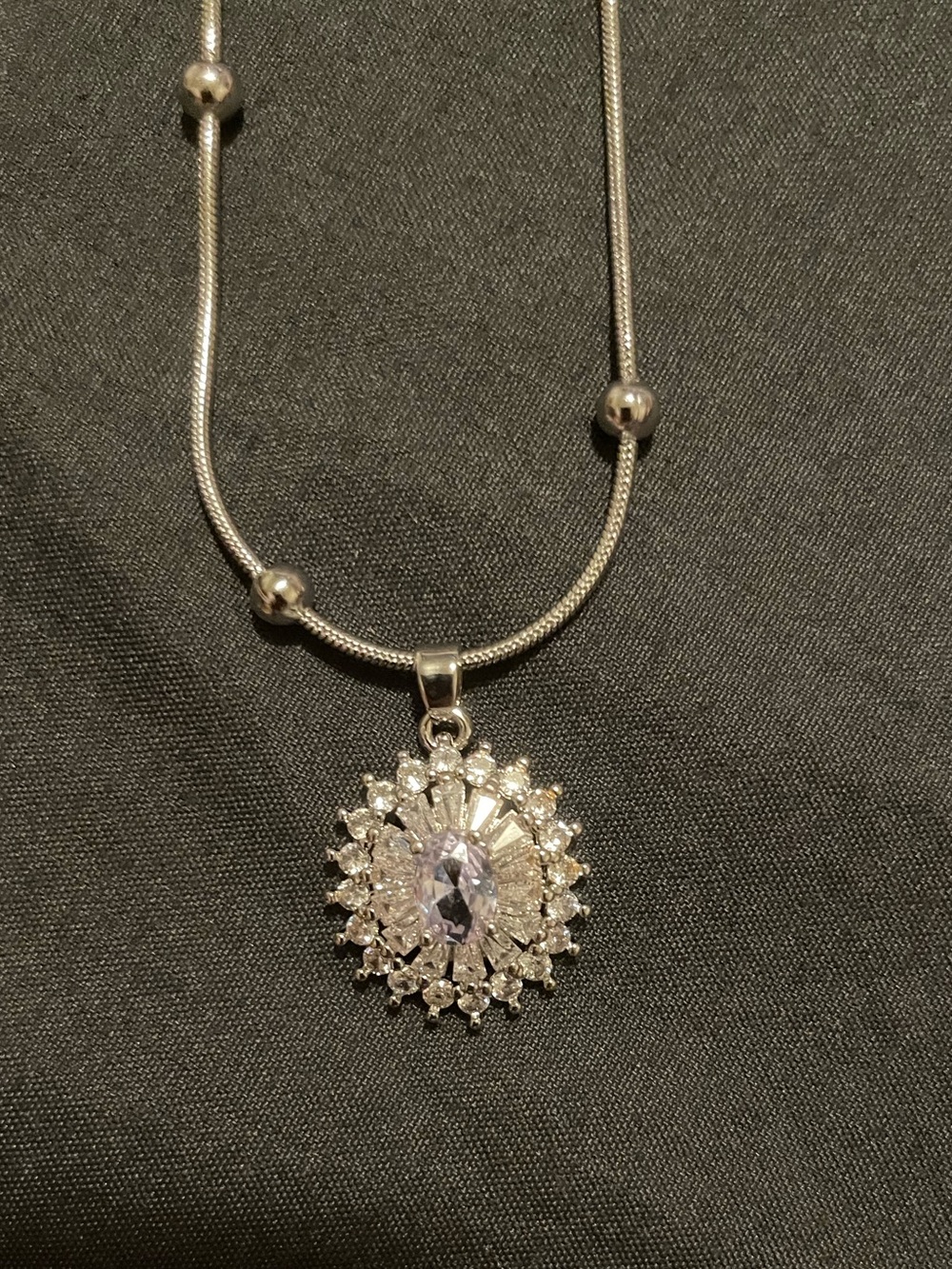 New - 18k silver plated, stainless steel necklace